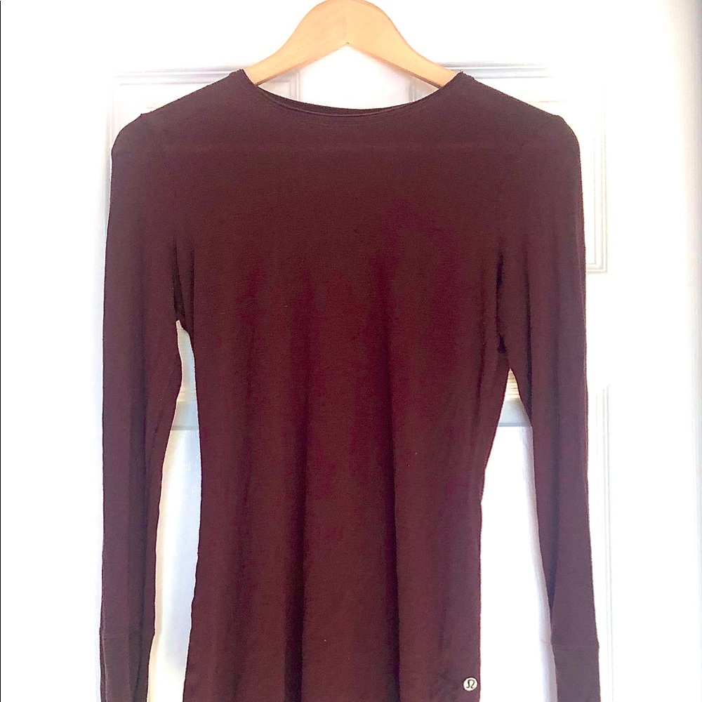 Long Sleeve Lululemon Shirt (Burgundy)